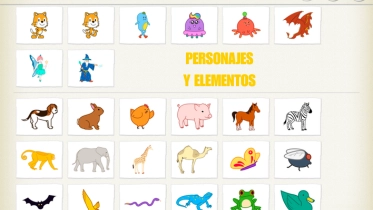 Interfaz de bloques de programación en Scratch para niños